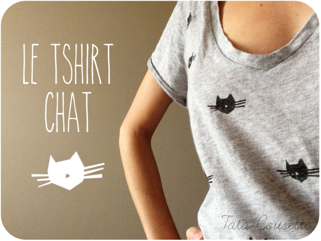 DIY le tshirt chat by tata cousette